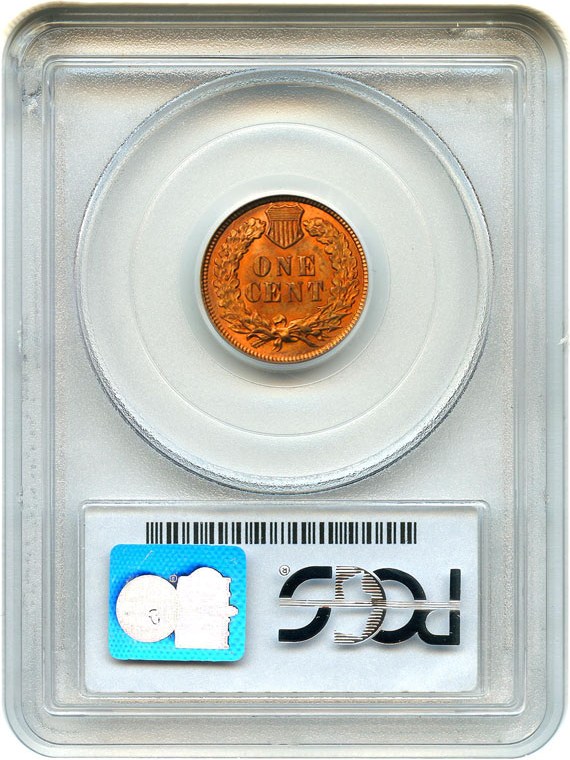 image for: 1894 1c PCGS/CAC MS64 RD (Doubled Date) Eagle Eye Photo Seal * Scarce Variety *