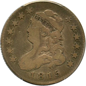 image for: 1815 25c PCGS/CAC F12