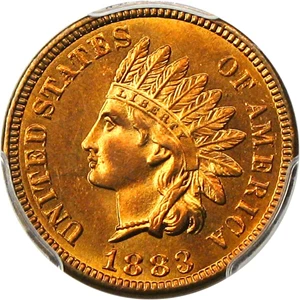 image for: 1883 1c PCGS/CAC MS65 RD