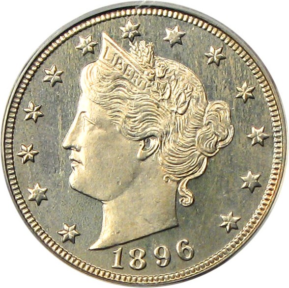 image for: 1896 5c PCGS/CAC Proof 65 OGH - No Reserve!