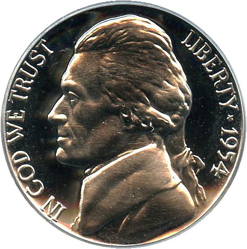 image for: 1954 5c PCGS Proof 67 Cameo