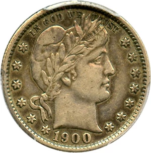 image for: 1900-S 25c PCGS XF40
