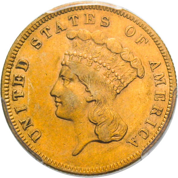 image for: 1862 $3 PCGS/CAC XF45 - Low Mintage, Civil War Era