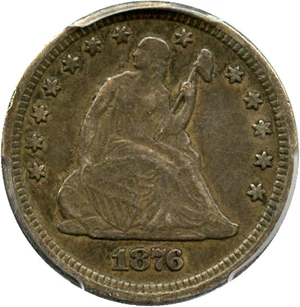 image for: 1876-CC 25c PCGS VF30