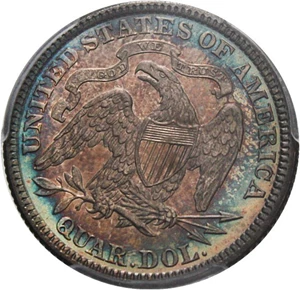 image for: 1887 25c PCGS/CAC Proof 66 - Colorful Toning - No Reserve!