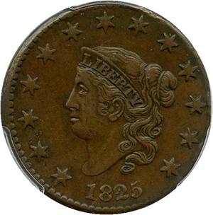 image for: 1825 1c PCGS/CAC XF45