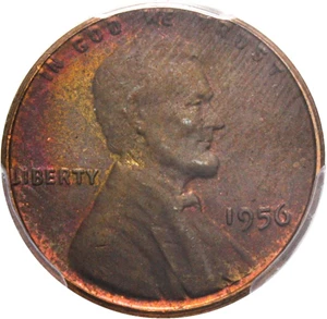 image for: 1956 1c PCGS MS64 BN - Colorful Reverse Toning