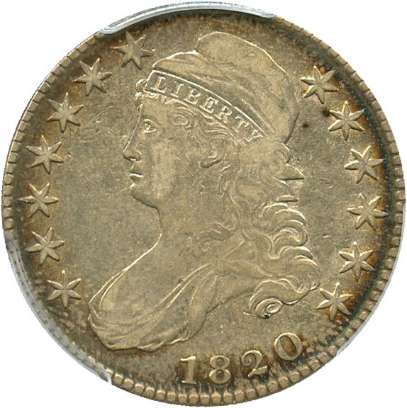image for: 1820 50c PCGS XF40 (Curl Base 2, Small Date)