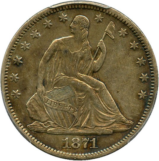 image for: 1871-S 50c PCGS XF45