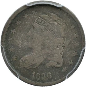 image for: 1836 H10c PCGS VG-10 (Large 5C) - No Reserve!