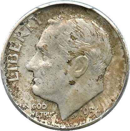 image for: 1956-D 10c PCGS MS66