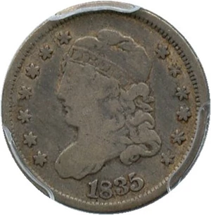 image for: 1835 H10c PCGS VG-8 (Large Date, Small 5C) - No Reserve!