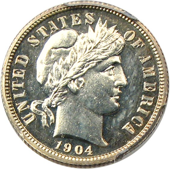 image for: 1904 10c PCGS Proof 64 - No Reserve!