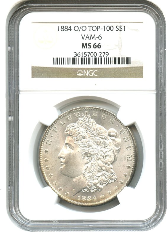 image for: 1884-O/O $1 NGC MS66 Top 100 VAM
