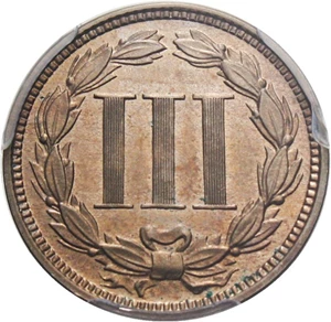 image for: 1866 3cN PCGS PR63