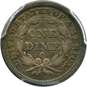 image for: 1858-O 10c PCGS VF30
