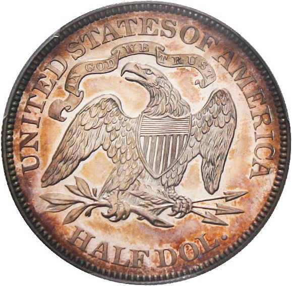 image for: 1876 50c PCGS Proof 63 - Colorful Toning