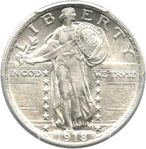 image for: 1918 25c PCGS AU58 FH