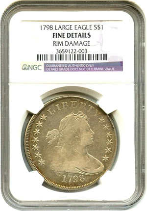 image for: 1798 $1 NGC Rim Damage, Fine Details (Large Eagle)