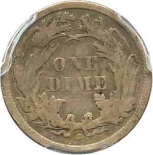 image for: 1868-S 10c PCGS VG-8 - Rare Date