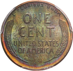 image for: 1956 1c PCGS MS64 BN - Colorful Reverse Toning