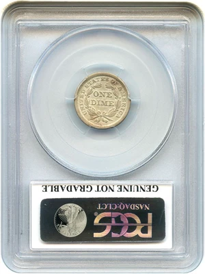 image for: 1845 10c PCGS Genuine, Cleaning XF Details - No Reserve!