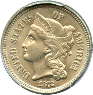 image for: 1872 3cN PCGS MS63