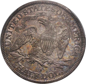 image for: 1872-S 50c PCGS Genuine, Cleaning XF Details