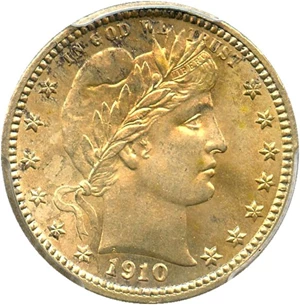 image for: 1910 25c PCGS/CAC MS66