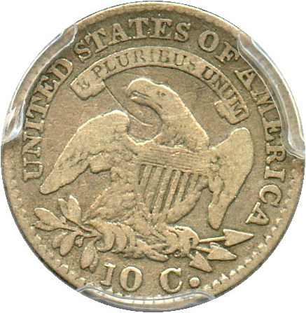 image for: 1829 10c PCGS VG-8 (Large 10C)