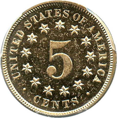 image for: 1872 5c PCGS Proof 64 Cameo