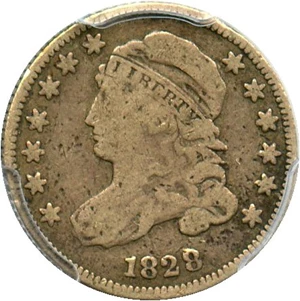 image for: 1828 10c PCGS F12 (Small Date)