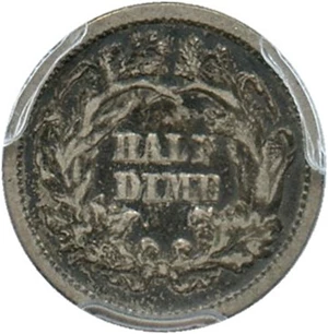 image for: 1868 H10c PCGS Genuine VF Details, Environmental Damage - No Reserve!