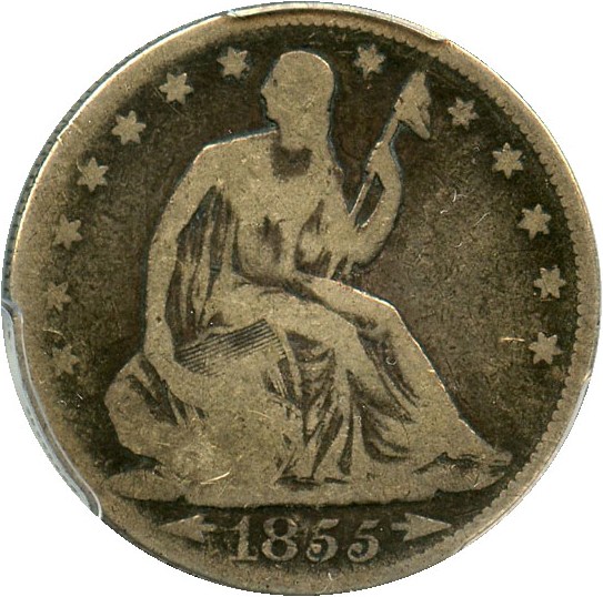 image for: 1855 50c PCGS Good-6 (Arrows)