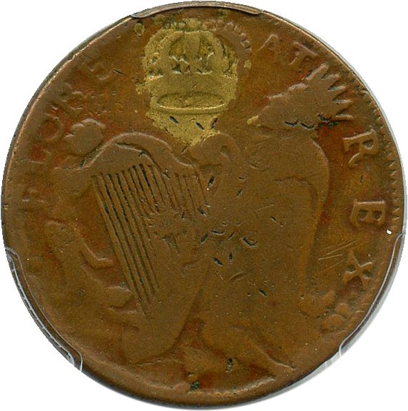 image for: St Patrick Halfpenny PCGS/CAC VF35 (New Jersey)