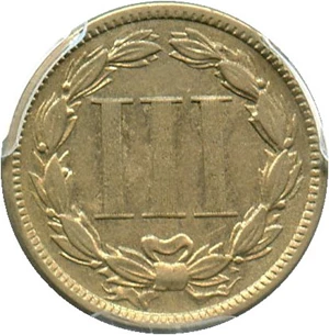 image for: 1883 3cN PCGS XF40 - Very Low Mintage