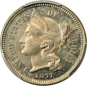 image for: 1877 3cN PCGS Proof 62 - Key Proof Only Issue