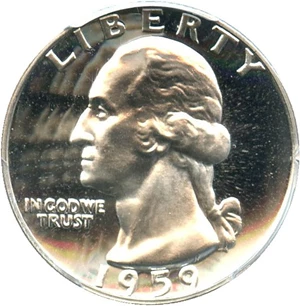 image for: 1959 25c PCGS Proof 68 CAM