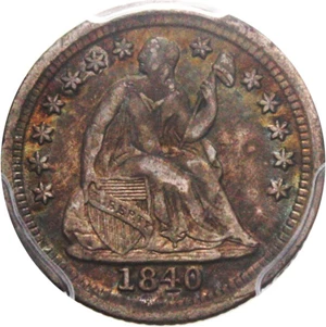 image for: 1840-O H10c PCGS XF40 (Drapery) Colorful Toning