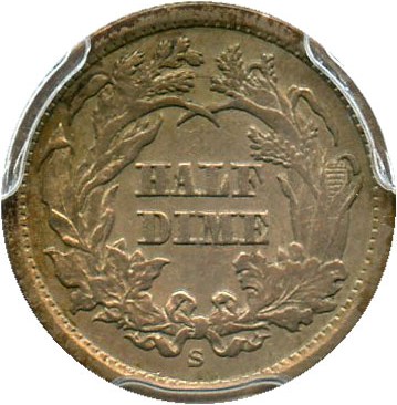 image for: 1864-S H10c PCGS XF40 - Scarce Civil War Era Issue