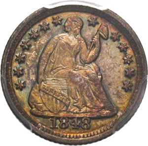 image for: 1848-O H10c PCGS/CAC AU55 - Pretty Toning - No Reserve!