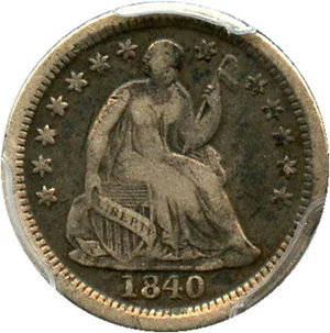 image for: 1840-O H10c PCGS F15 (Drapery)