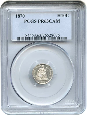 image for: 1870 H10C PCGS Proof 63 CAM