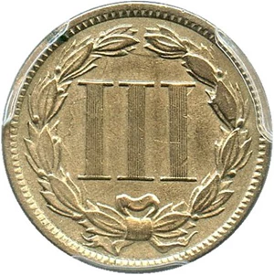image for: 1888 3cN PCGS Genuine, Damaged XF Details - Scarce Low Mintage Date - No Reserve!
