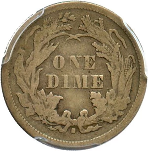 image for: 1874-S 10c PCGS VF25 (Arrows)