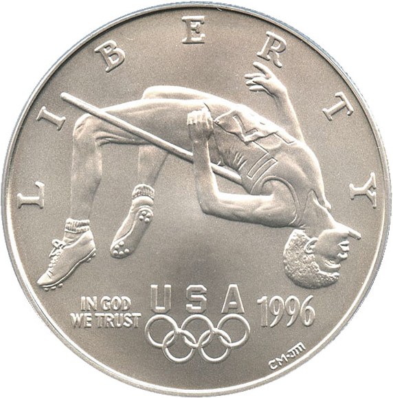 image for: 1996-D Olympic High Jump $1 PCGS MS69 - No Reserve!