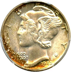 image for: 1942 10c PCGS MS66