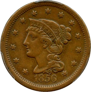 image for: 1856 1c PCGS XF40 (Slanted 5)