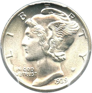 image for: 1939 10c PCGS MS66