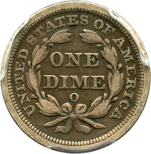 image for: 1850-O 10c PCGS VF20